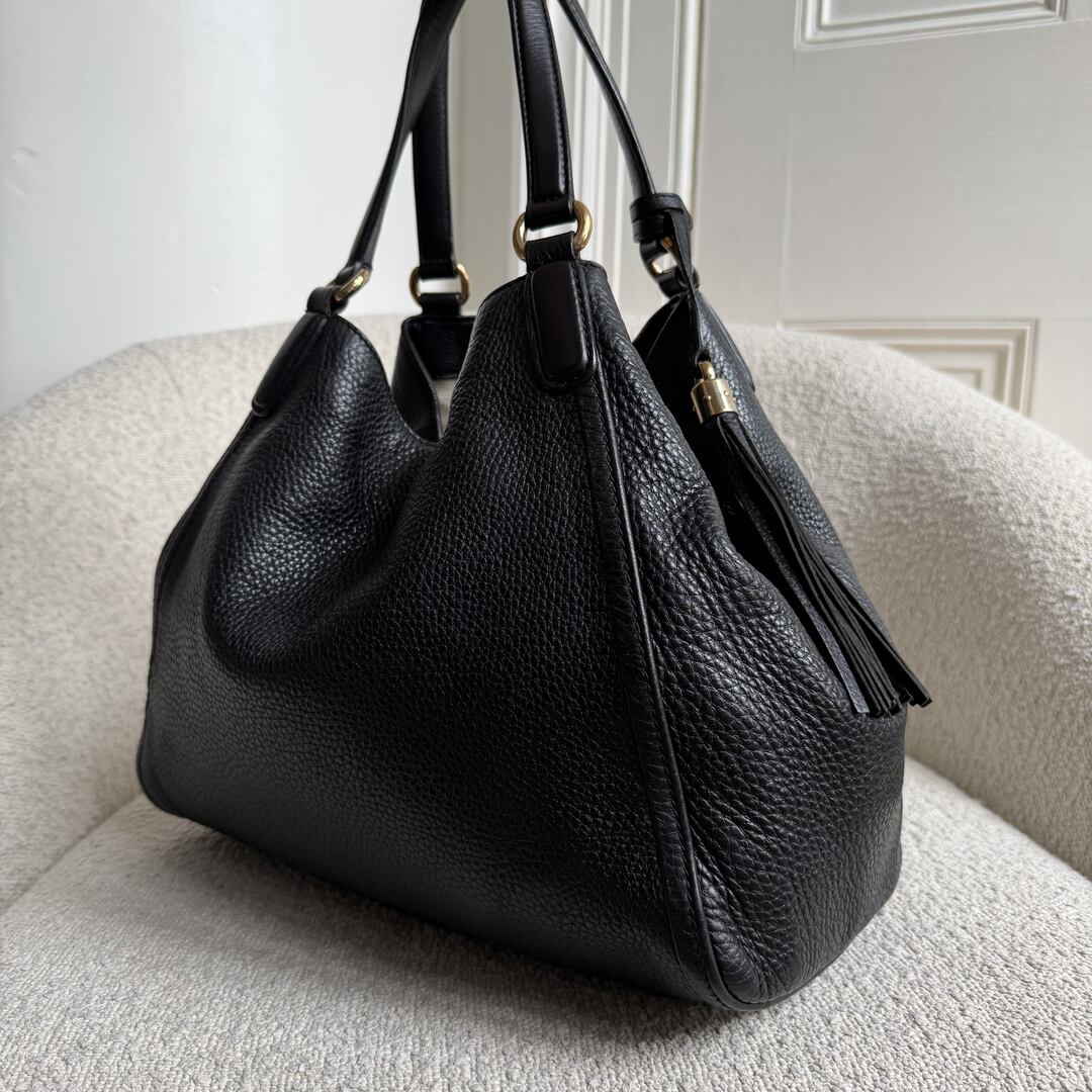Gucci Soho Leather Black Tote Bag