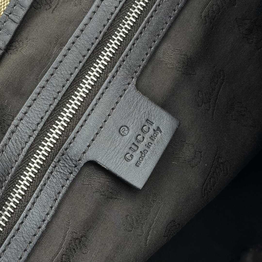 Gucci GG Twins Black Leather Large Tote Bag