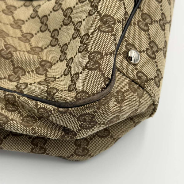 Gucci GG Twins Black Leather Large Tote Bag