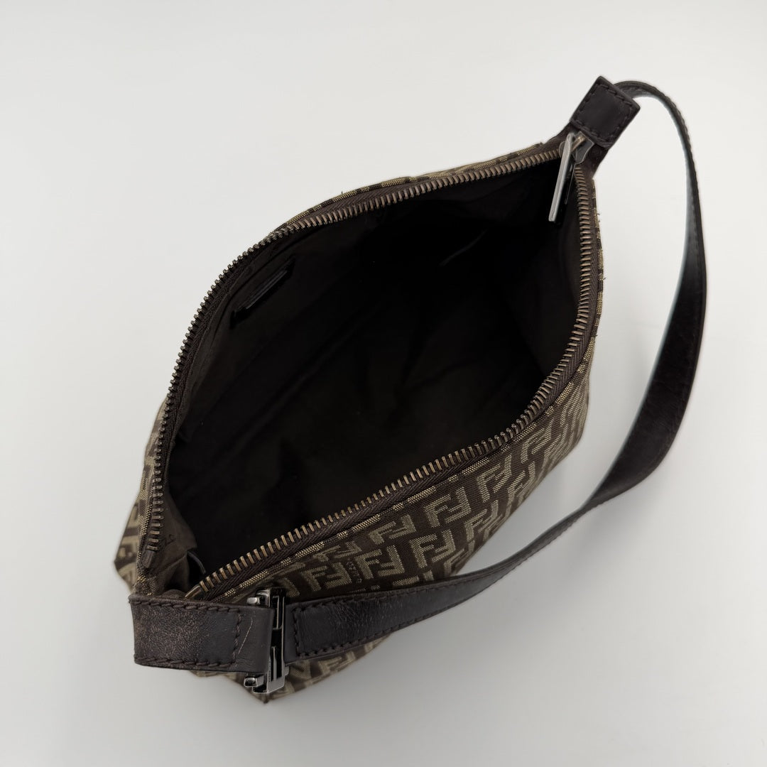 Fendi Zucchino Brown Shoulder Bag