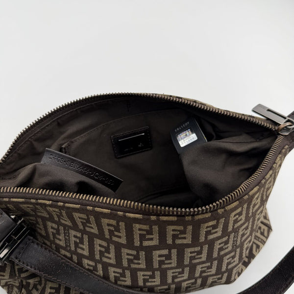 Fendi Zucchino Brown Shoulder Bag