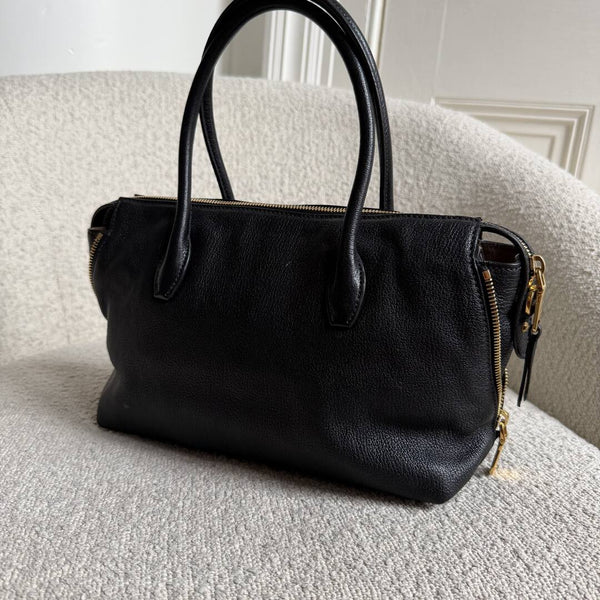 Miu Miu Madras Leather Black Handbag
