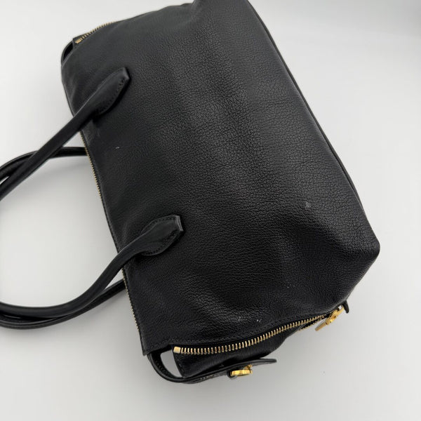 Miu Miu Madras Leather Black Handbag