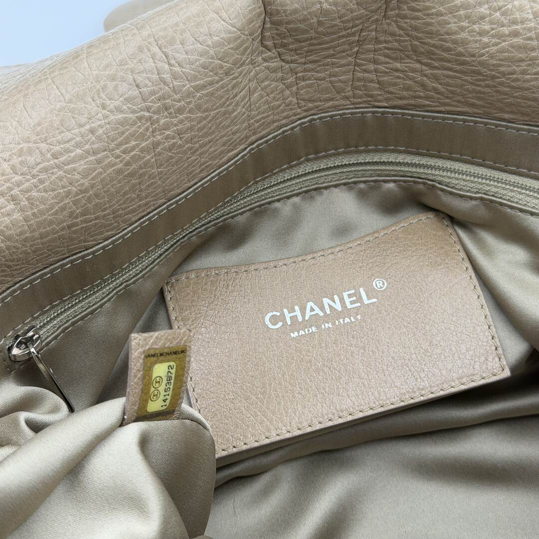 2010 Chanel On the Road Flap Beige Shoulder Bag