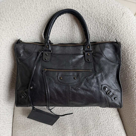 2011 Balenciaga Classic The Work Leather Black Shoulder Bag