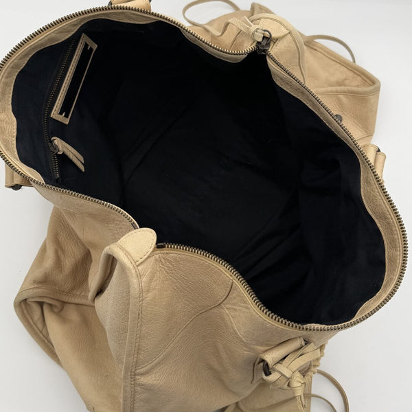 2010 Balenciaga Classic The Work Leather Beige Shoulder Bag