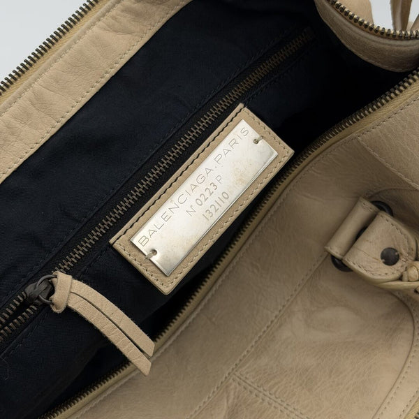 2010 Balenciaga Classic The Work Leather Beige Shoulder Bag