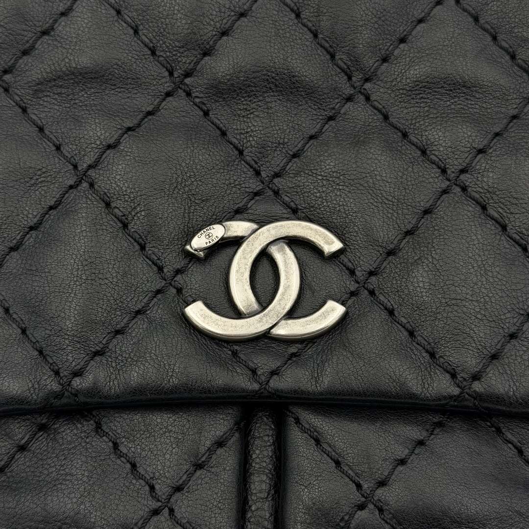 2013 Chanel CC Matelasse Wild Stitch Chain Black Shoulder Bag