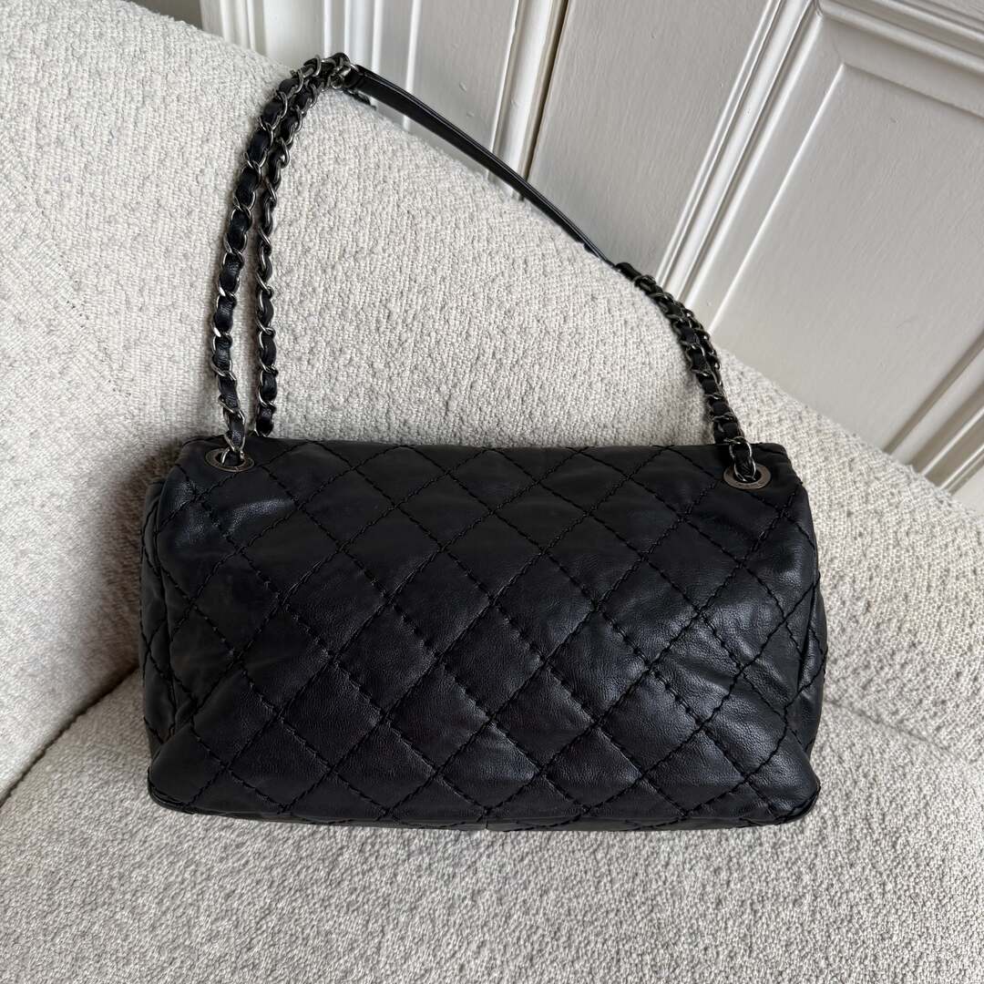 2013 Chanel CC Matelasse Wild Stitch Chain Black Shoulder Bag