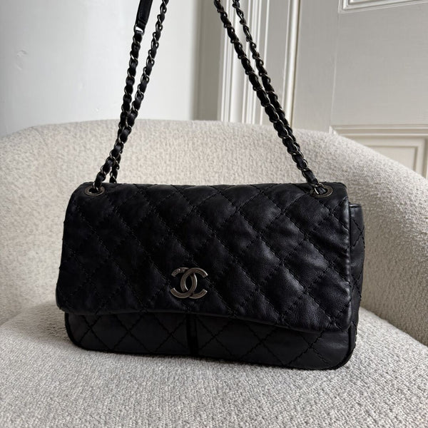2013 Chanel CC Matelasse Wild Stitch Chain Black Shoulder Bag