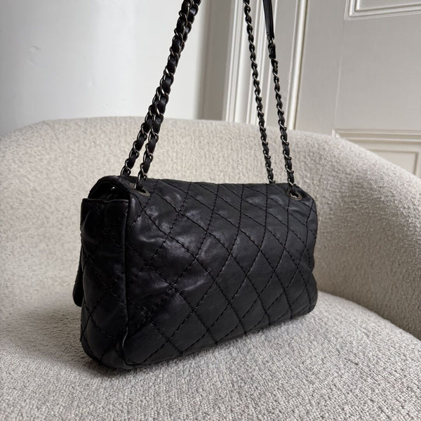2013 Chanel CC Matelasse Wild Stitch Chain Black Shoulder Bag