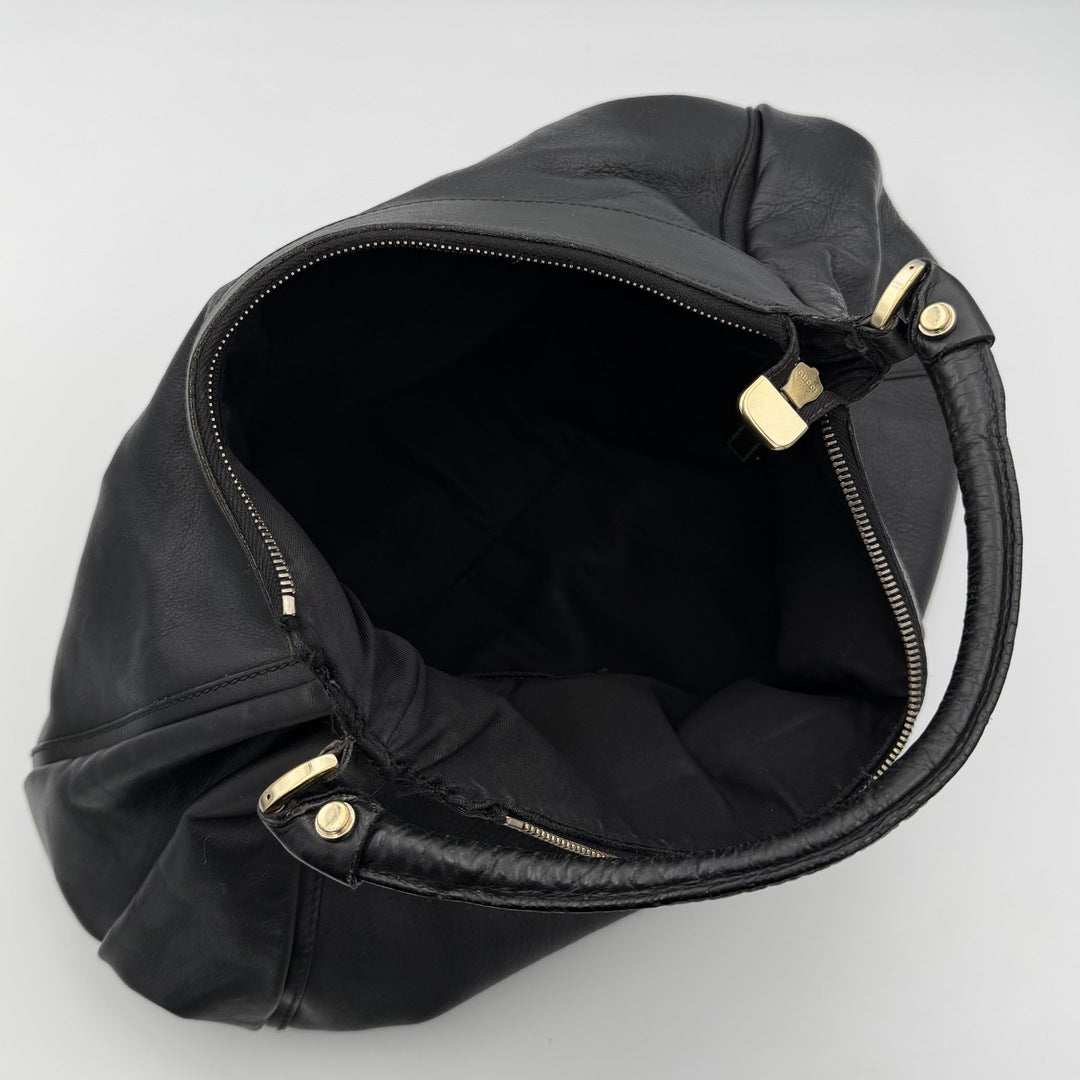 Gucci Abbey Leather Black Shoulder Bag