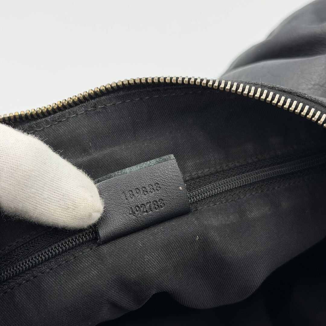 Gucci Abbey Leather Black Shoulder Bag