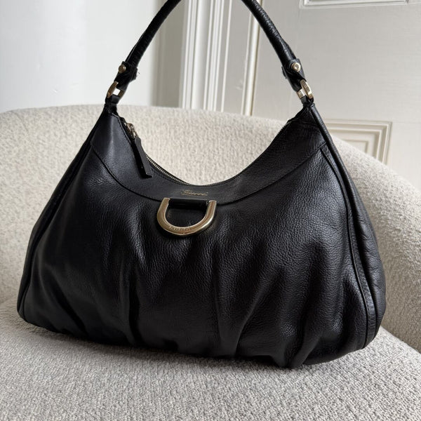Gucci Abbey Leather Black Shoulder Bag