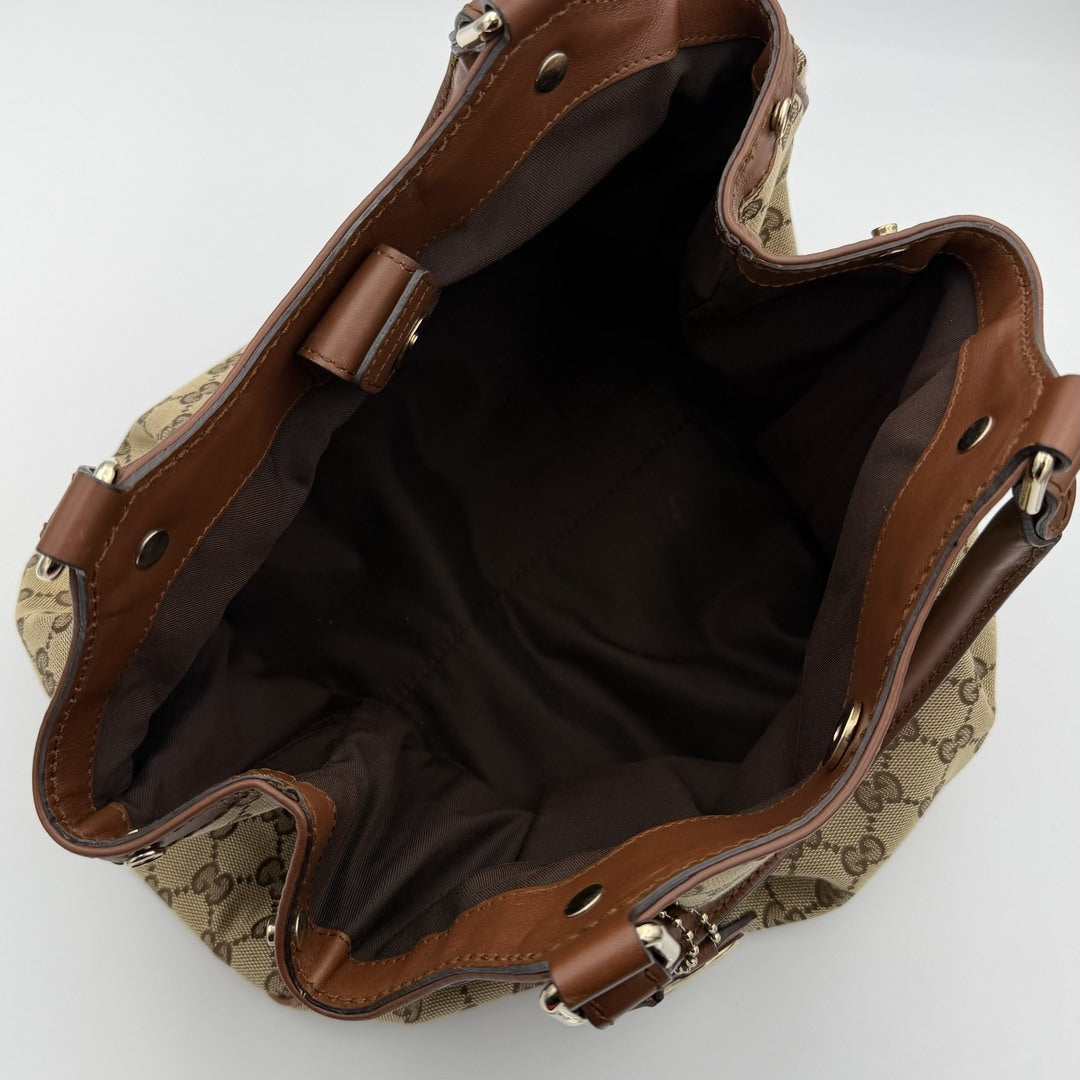 Gucci GG Canvas Sukey Brown Tote Bag