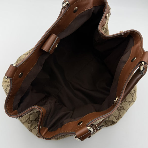 Gucci GG Canvas Sukey Brown Tote Bag