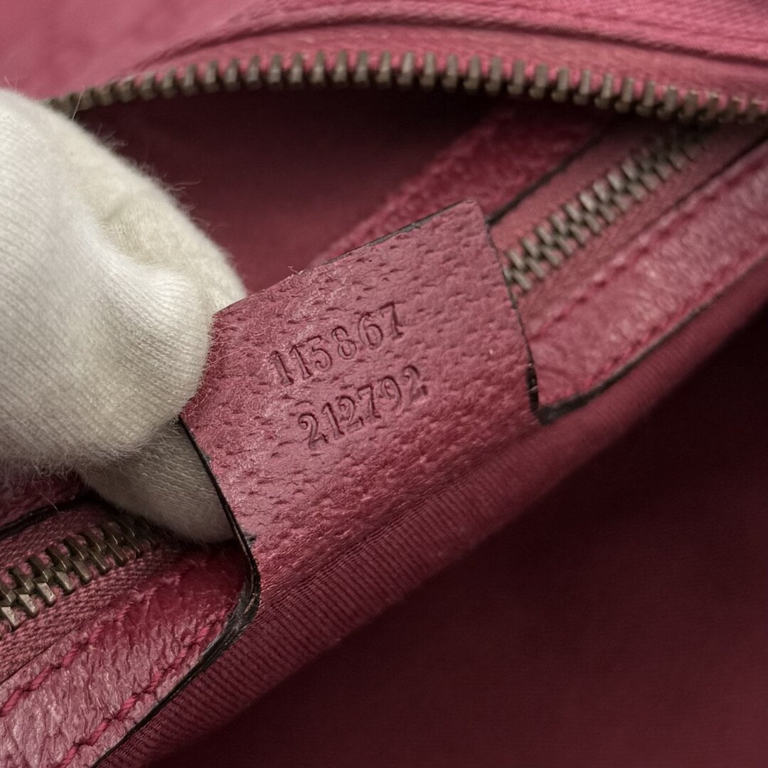 Gucci GG Pink Monogram Horsebit Hobo Shoulder Bag
