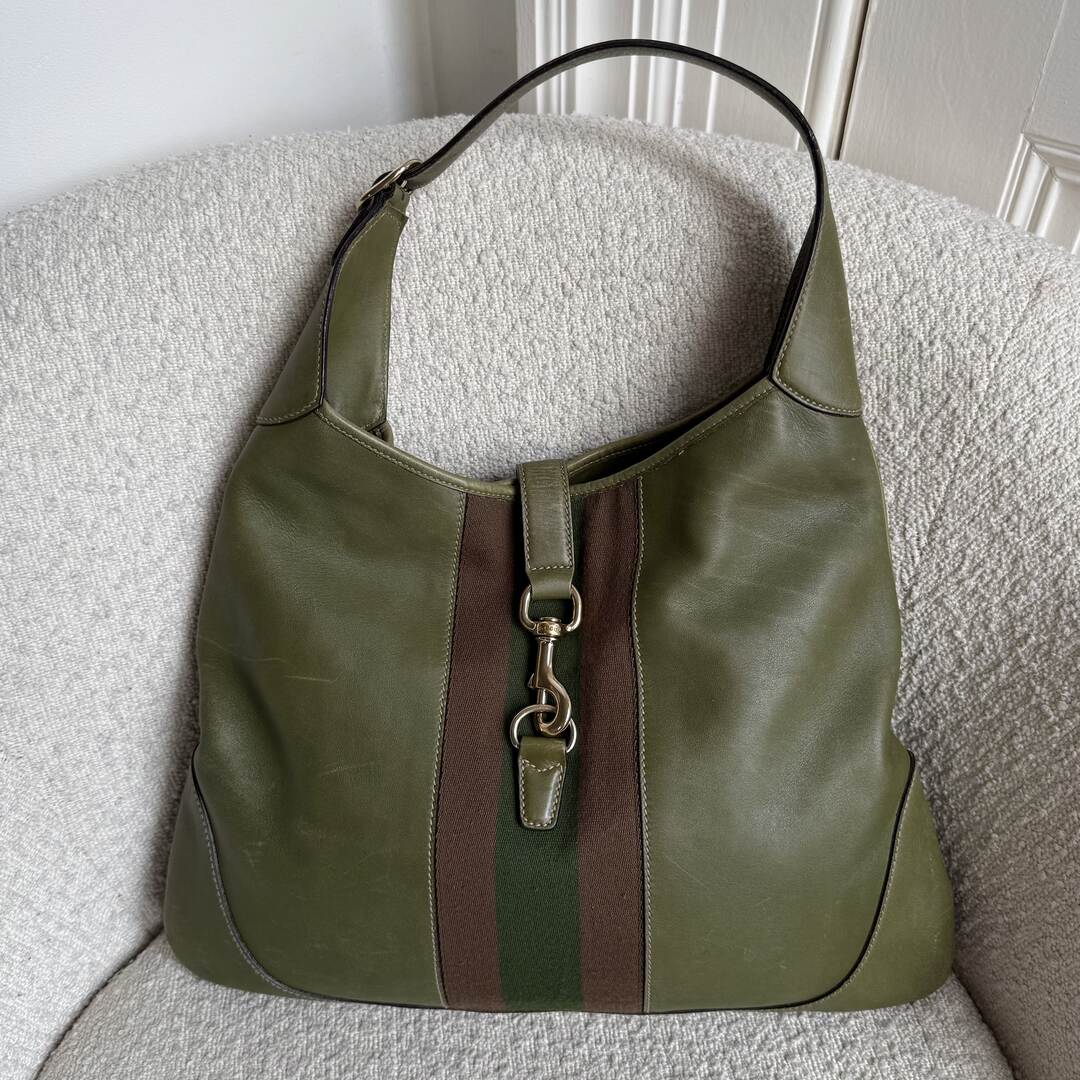 Gucci Jackie Leather Green Shoulder Bag