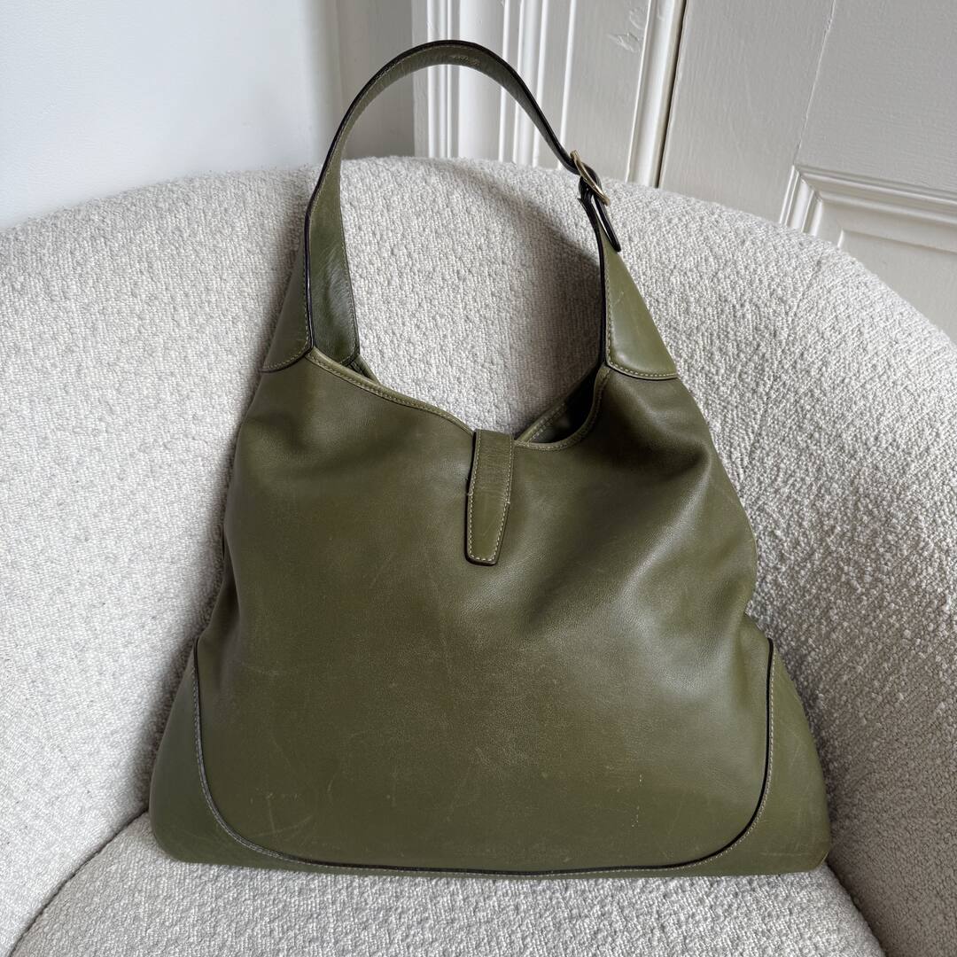 Gucci Jackie Leather Green Shoulder Bag