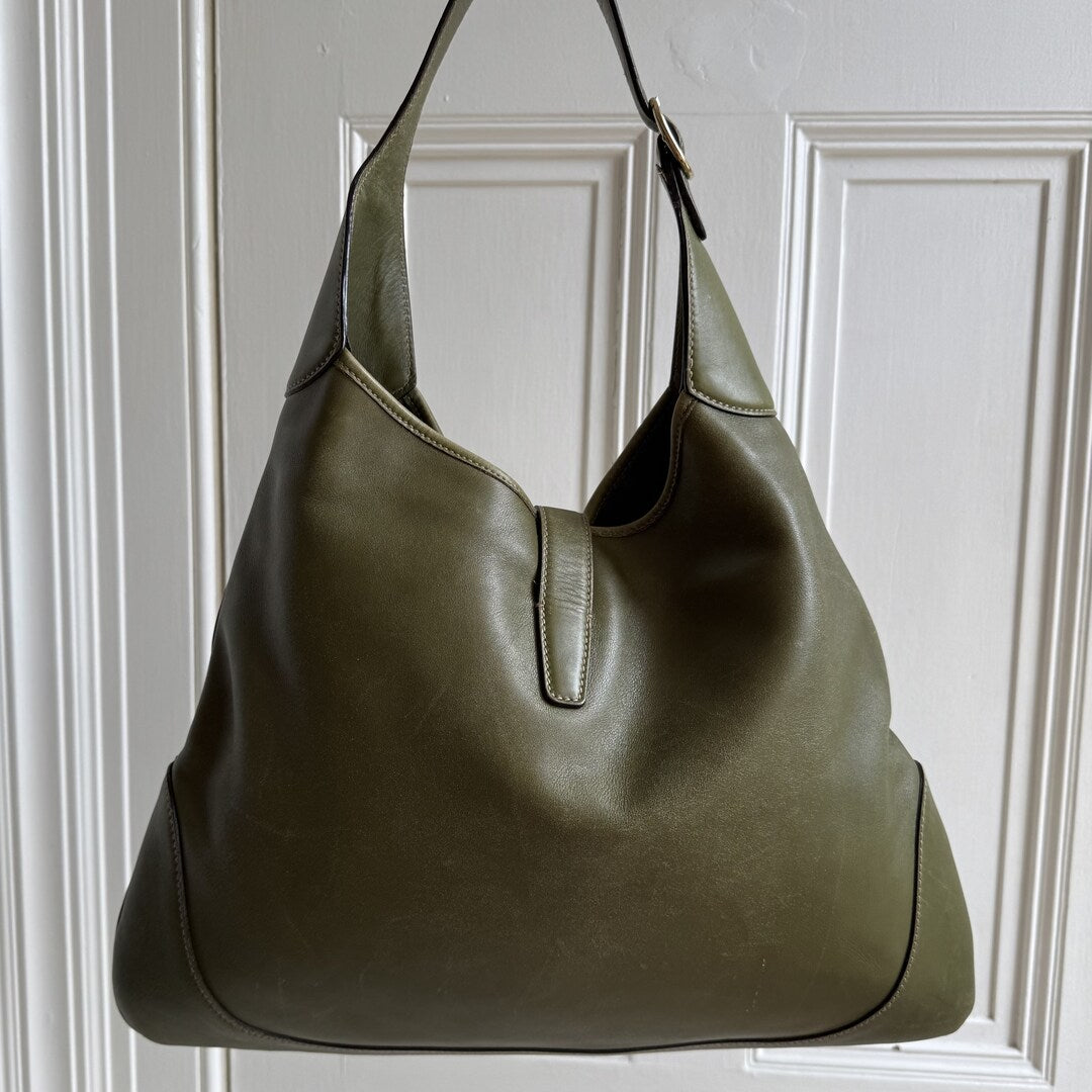 Gucci Jackie Leather Green Shoulder Bag