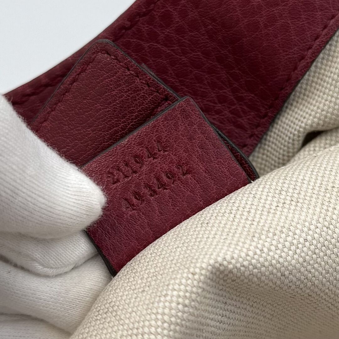 Gucci Guccissima Sukey Leather Red Tote Bag