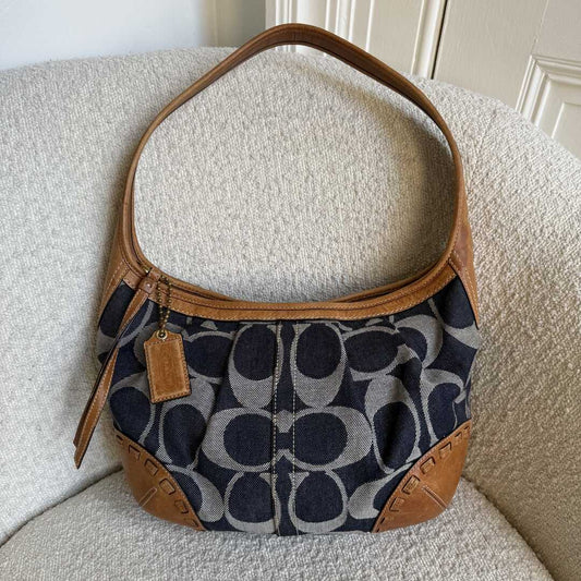 Coach Signature CC Denim Shoulder Bag