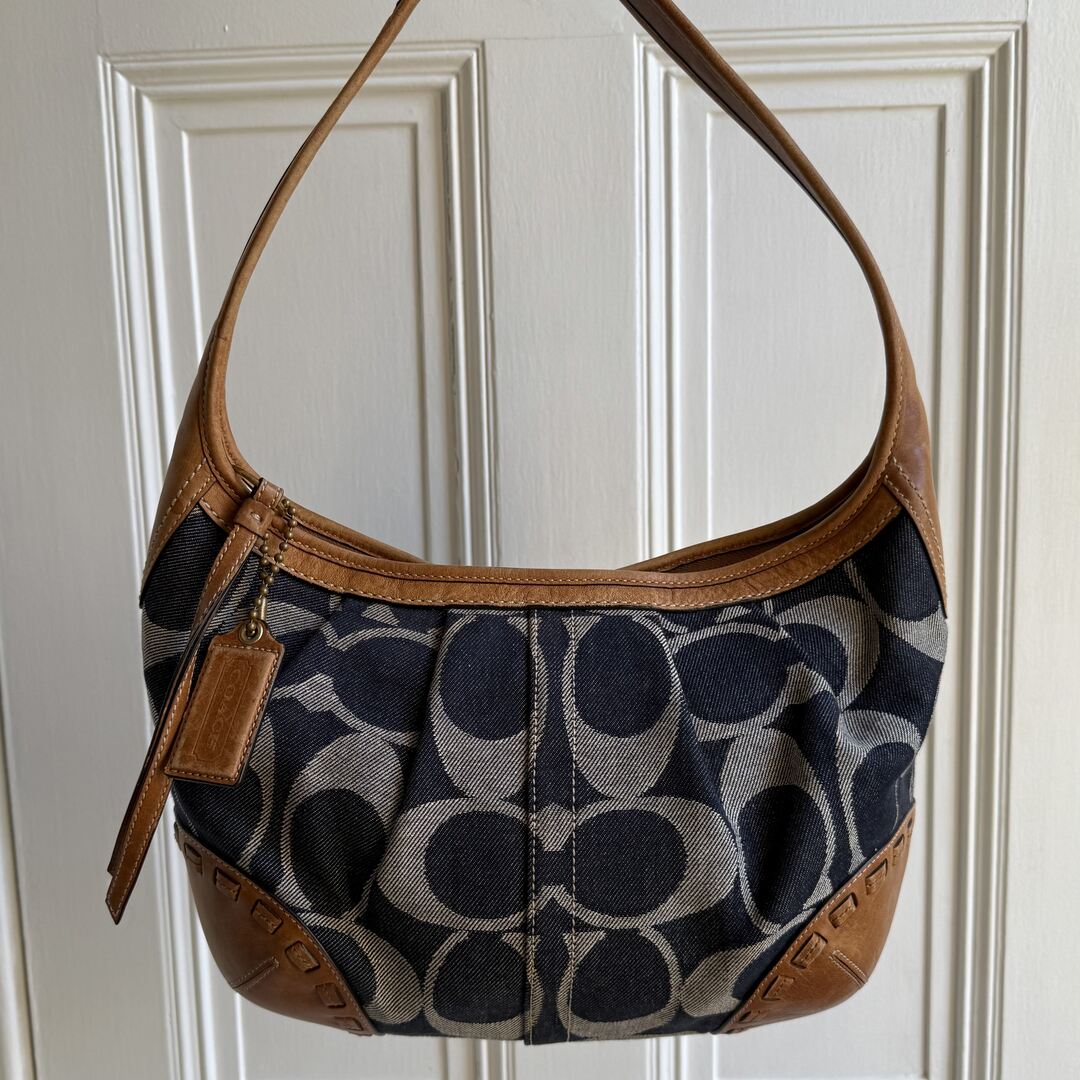 Coach Signature CC Denim Shoulder Bag
