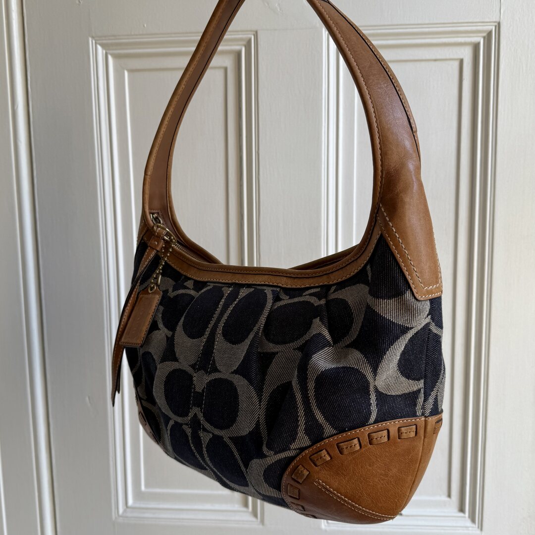 Coach Signature CC Denim Shoulder Bag