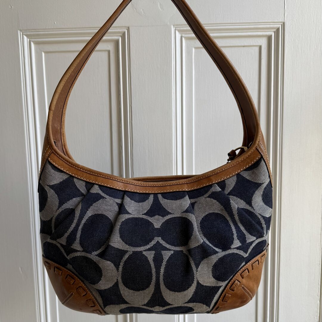 Coach Signature CC Denim Shoulder Bag