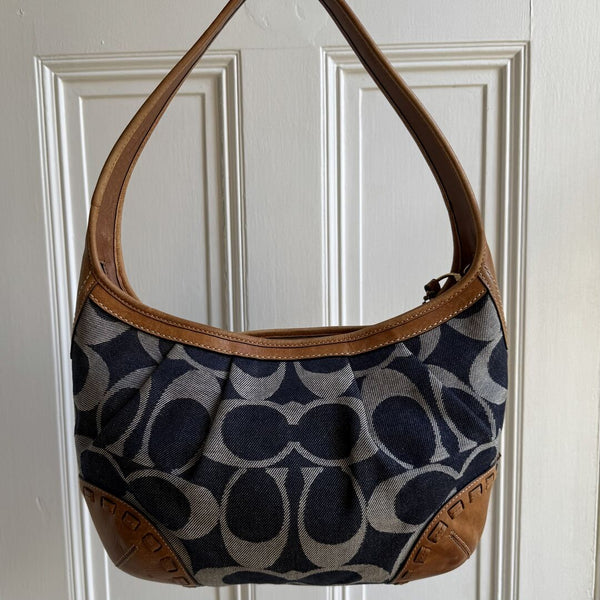Coach Signature CC Denim Shoulder Bag