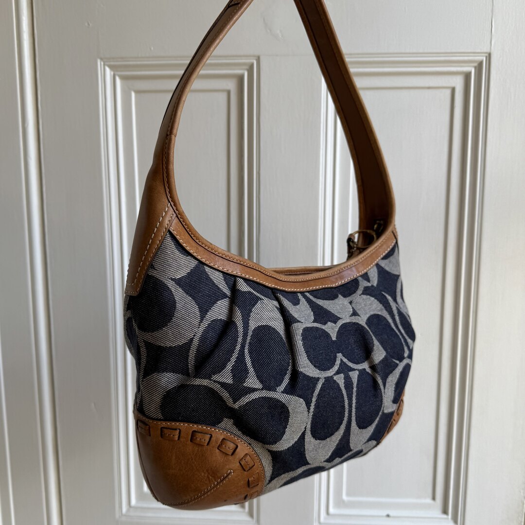 Coach Signature CC Denim Shoulder Bag