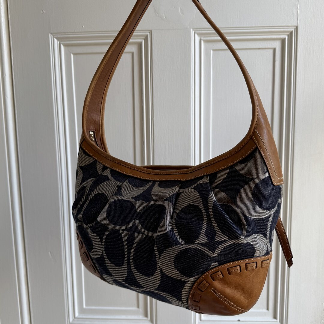Coach Signature CC Denim Shoulder Bag