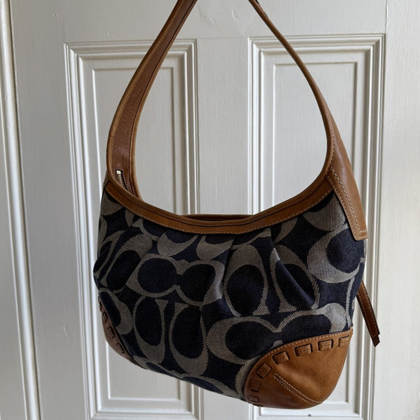 Coach Signature CC Denim Shoulder Bag