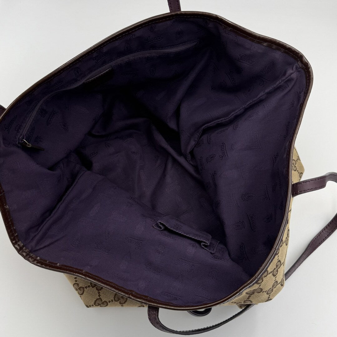 Gucci GG Canvas Jolie Brown Tote Bag