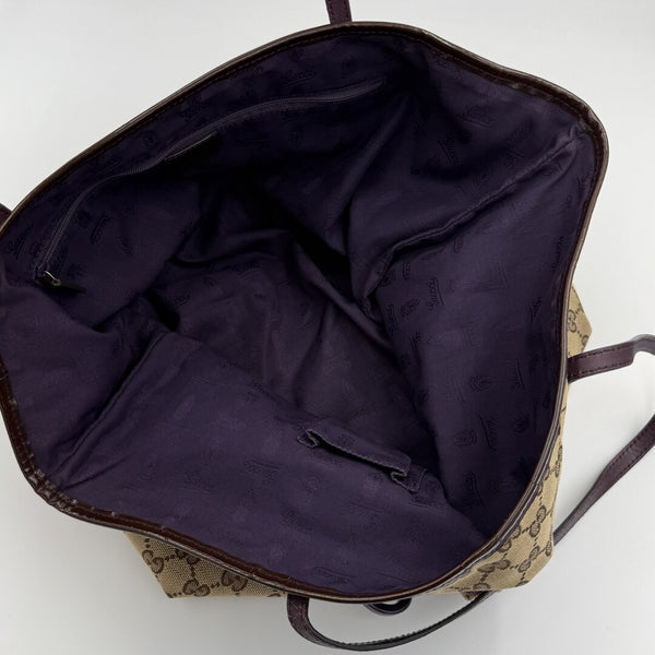 Gucci GG Canvas Jolie Brown Tote Bag