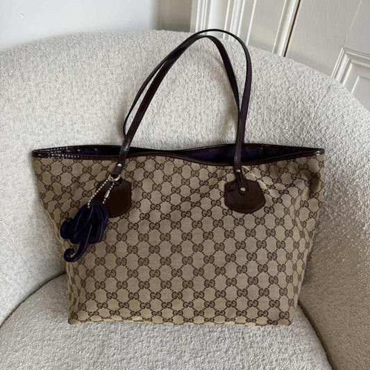 Gucci GG Canvas Jolie Brown Tote Bag