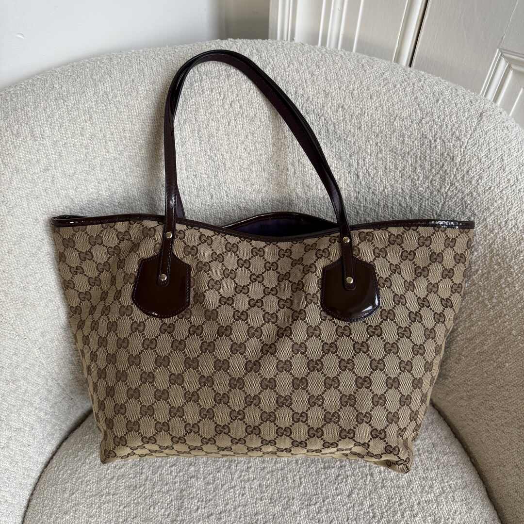 Gucci GG Canvas Jolie Brown Tote Bag