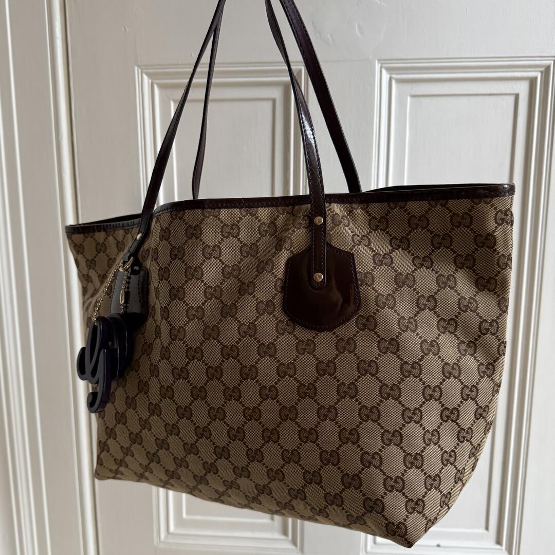 Gucci GG Canvas Jolie Brown Tote Bag