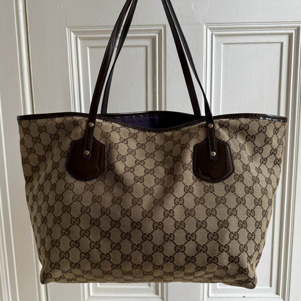 Gucci GG Canvas Jolie Brown Tote Bag