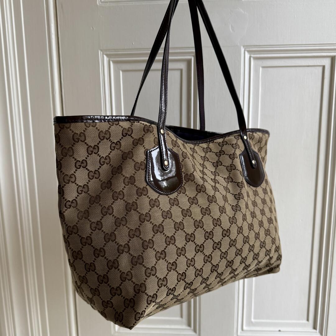 Gucci GG Canvas Jolie Brown Tote Bag