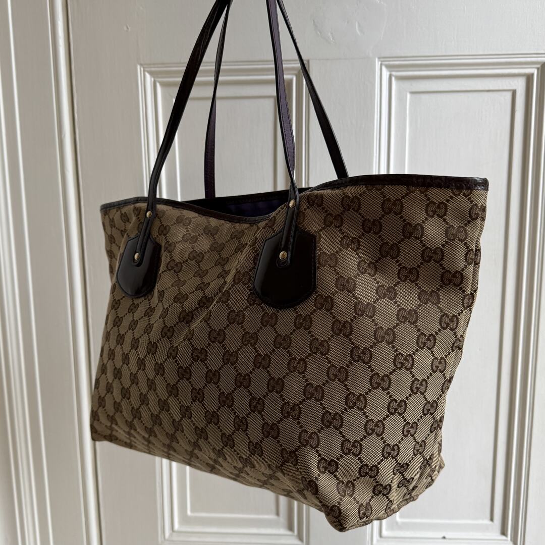 Gucci GG Canvas Jolie Brown Tote Bag