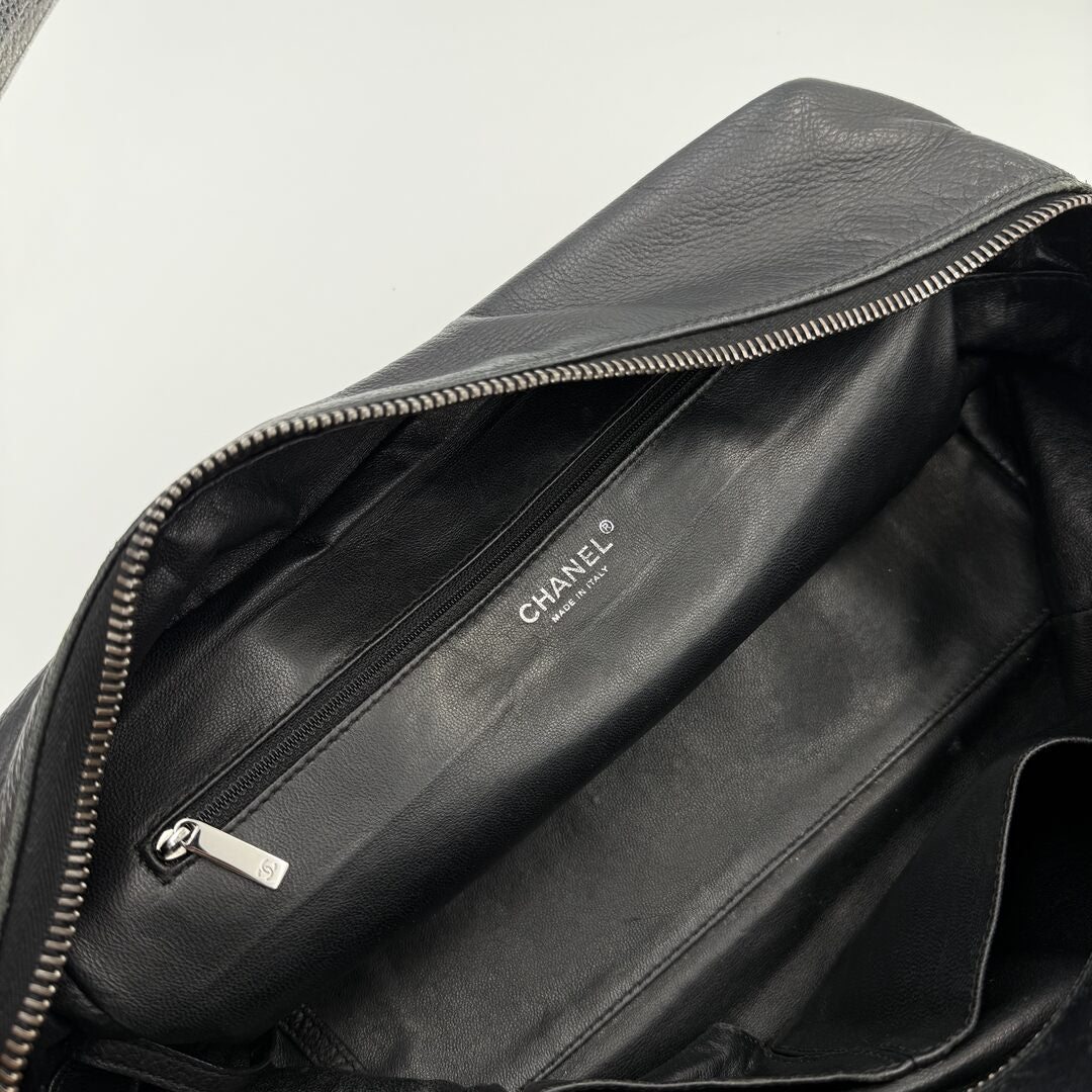 2006 Chanel Lux Ligne Bowler Black Shoulder Bag