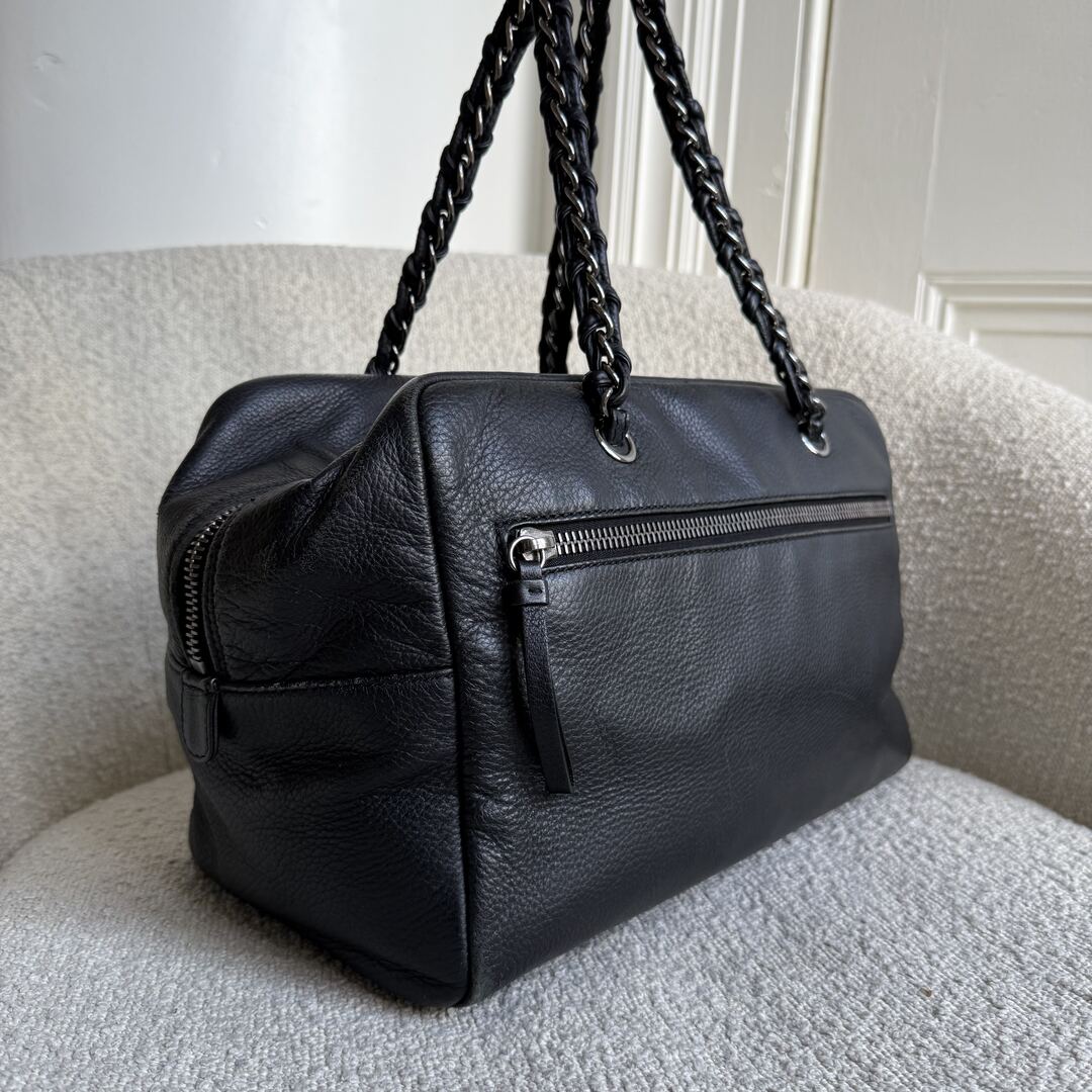 2006 Chanel Lux Ligne Bowler Black Shoulder Bag