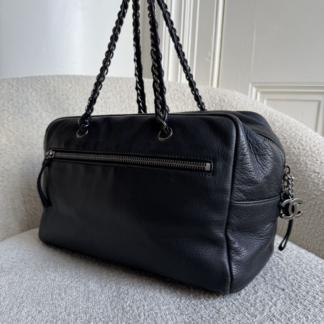 2006 Chanel Lux Ligne Bowler Black Shoulder Bag