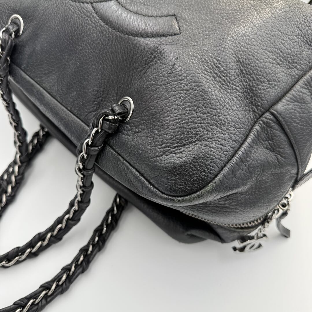 2006 Chanel Lux Ligne Bowler Black Shoulder Bag
