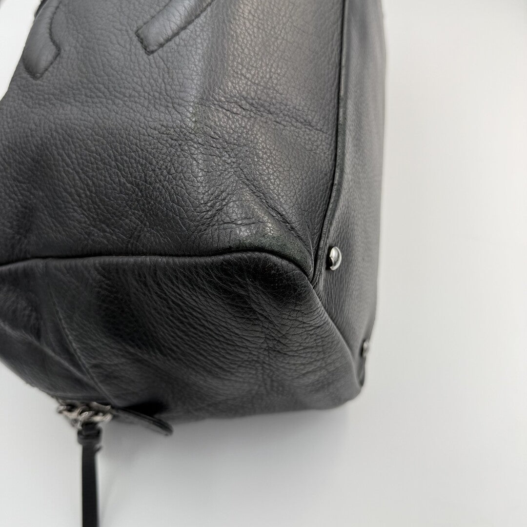 2006 Chanel Lux Ligne Bowler Black Shoulder Bag