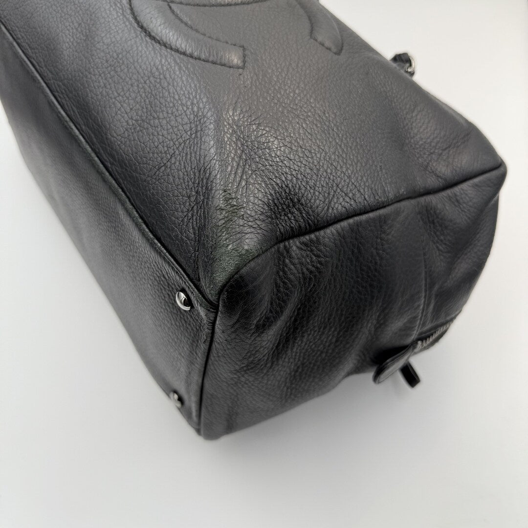 2006 Chanel Lux Ligne Bowler Black Shoulder Bag