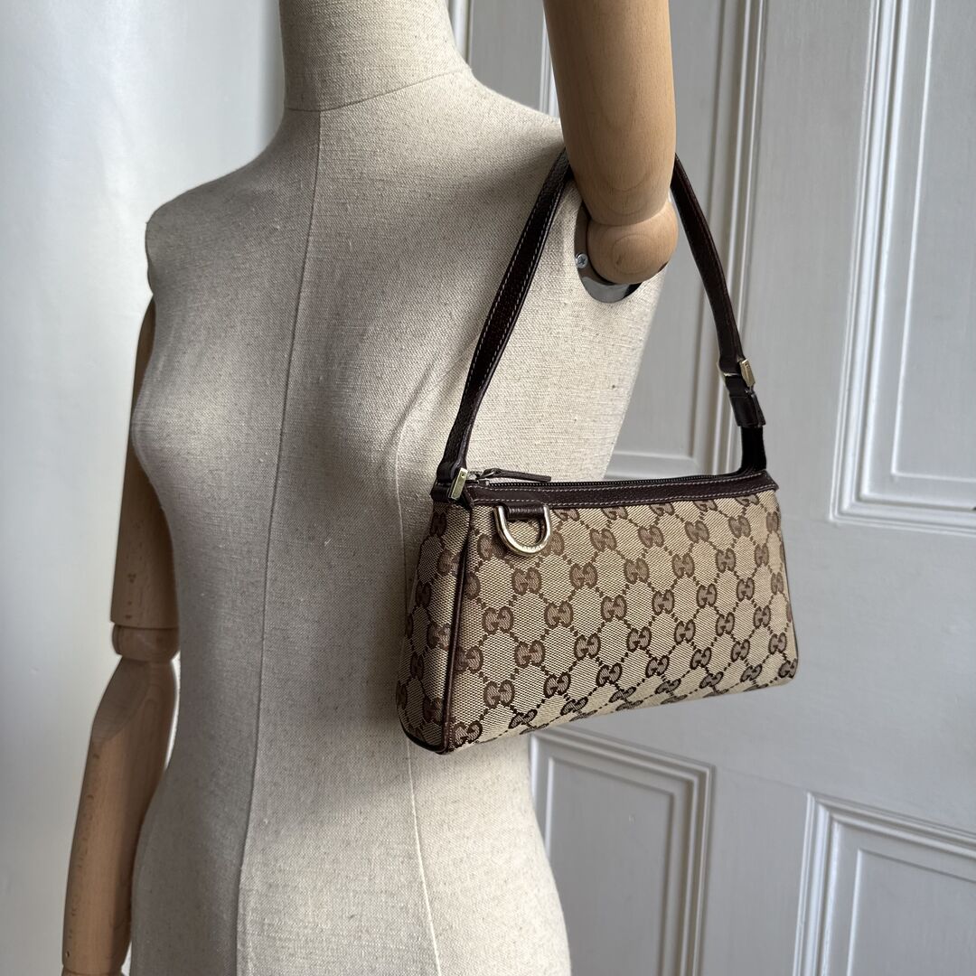 Gucci Mini Abbey D Ring Brown Shoulder Bag