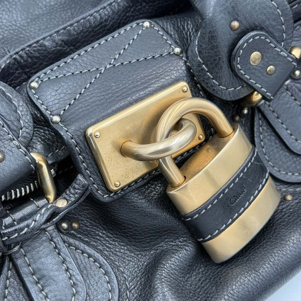 Chloe Paddington Leather Black Handbag