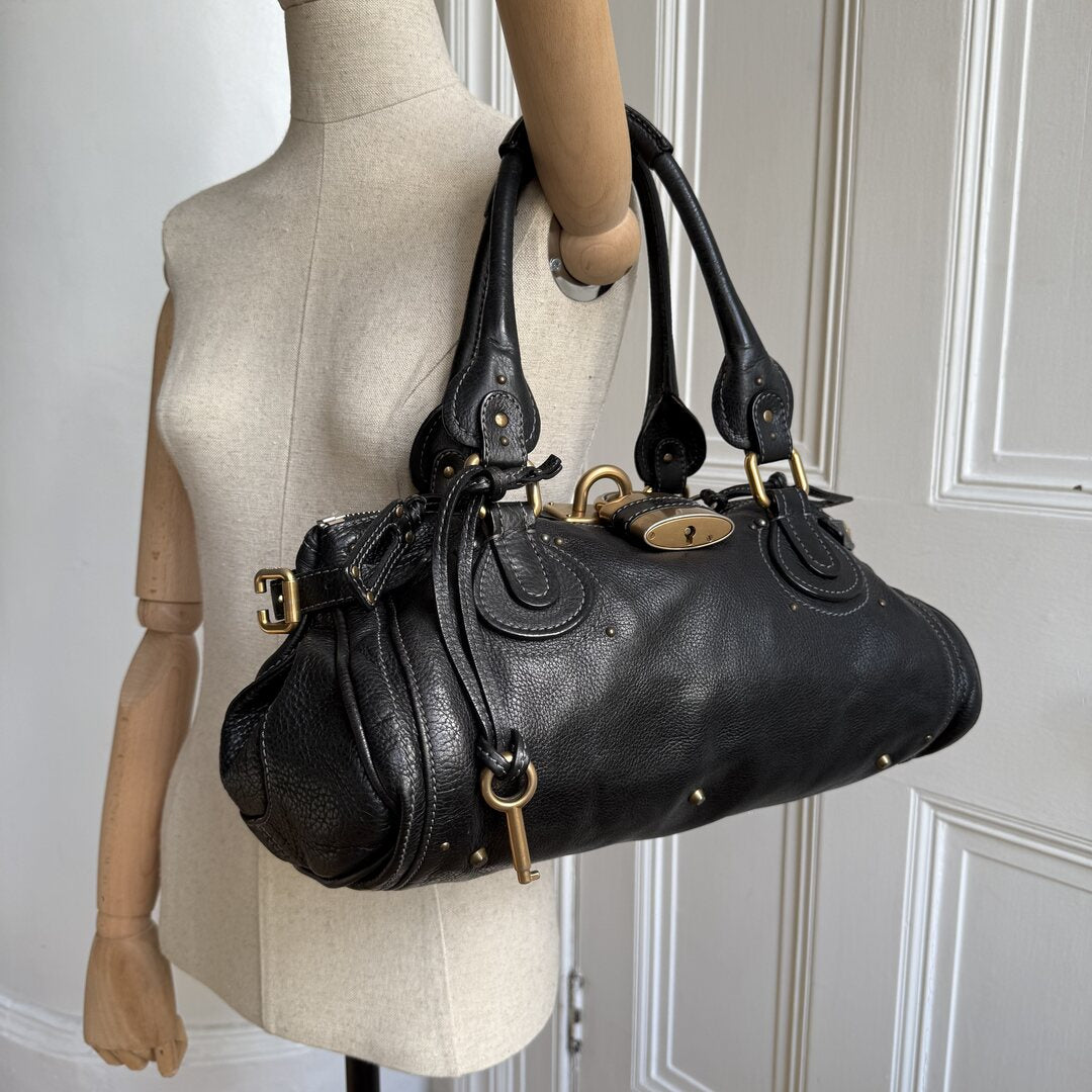 2005 Chloe Paddington Leather Black Handbag